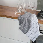 Torchons vaisselle gris 50 x 70 cm, lot de 2