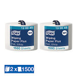 Tork 2 bobines d'essuyage tork papier d'essuyage plus, 1500 formats