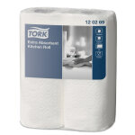 Tork essuie - tout double paisseur premium extra - absorbant blanc - 120269 - lot de 2 rouleaux de 64 ...