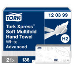 Tork essuie - mains plis xpress advanced soft - gaufr - 120399 - 2856 feuilles