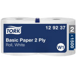 Tork papier d'essuyage basic rouleau blanc w1 multi - usages - 129237 - bobine de 510 m