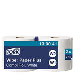 Tork papier d'essuyage plus blanc w1 / 2 multi - usages - 130041 - lot de 2 bobines de 255 m
