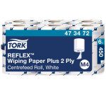 Tork reflex papier d'essuyage plus blanc m4 mandrin smartcore - 473472 - lot de 6 bobines de 150 m Tork reflex papier d'essuyage plus blanc m4 mandrin smartcore - 473472 - lot de 6 bobines de 150 m
