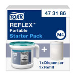 Tork reflex starter pack distributeur portable de papier d'essuyage � d�vidage central pour bobine m4 ...