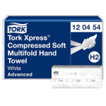 Tork xpress essuie - mains compress�s interfoli�s doux h2 - 2 plis - 120454 - carton de 12 x 200 feuilles ...