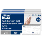 Tork xpress essuie - mains double épaisseur advanced h2 pliage en z - 600289 - lot 21 paquets de 180 ... Tork xpress essuie - mains double épaisseur advanced h2 pliage en z - 600289 - lot 21 paquets de 180 ...
