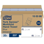 Tork xpress essuie - mains double épaisseur universal h2 bleu pliage en z - 150388 - lot de 20 paquets ... Tork xpress essuie - mains double épaisseur universal h2 bleu pliage en z - 150388 - lot de 20 paquets ...