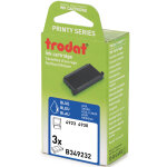 Trodat cassette d'encre de rechange pour tampons printy 4923 - pack de 3 cassettes bleues