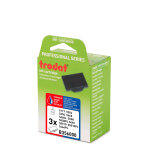 Trodat cassette d'encre de rechange pour tampon professional 6 / 56 / 2 - lot de 3 - bicolore