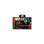 Uni posca pc - 8k8 marqueur peinture pointe biseaut�e 8 mm - pochette de 8 coloris assortis