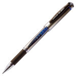 Uni stylo  encre gel gel impact pointe large 1mm avec zone de prhension - corps en plastique bleu ...