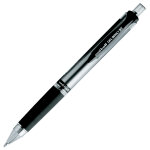 Uni stylo à encre gel rétractable impact pointe moyenne de 1 mm - corps noir translucide avec zone de ... Uni stylo à encre gel rétractable impact pointe moyenne de 1 mm - corps noir translucide avec zone de ...