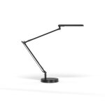 Unilux lampe de bureau mambo - led int�gr�e - 5, 6w - double bras et t�te articul�s - noir