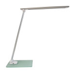 Unilux lampe de bureau popy - led int�gr�e - 5w - bras et t�te articul�s - port usb - socle en verre ...