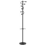 Unilux portemanteau arya 6 pat�res et un support parapluie - noir