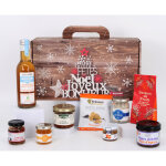 Valisette v�g�tarienne - panier gourmand 9 �l�ments - valisette cartonn�e - coffret cadeau festif et ...