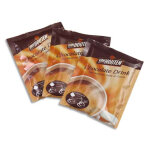 Van houten bote de 100 dosettes de chocolat de 23g, contient du lait en poudre