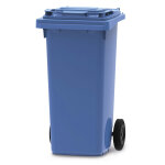 Vepa bins conteneur poubelle mobile 2 roues - 120 litres prise frontale - bleu