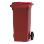 Vepa bins conteneur poubelle mobile 2 roues - 120 litres prise frontale - rouge