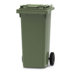 Vepa bins conteneur poubelle mobile 2 roues - 120 litres prise frontale - vert Vepa bins conteneur poubelle mobile 2 roues - 120 litres prise frontale - vert