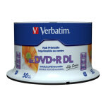Verbatim 97693, dvd + r dl, 120 mm, imprimable, 50 pi�ce(s), 8, 5 go
