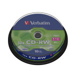Verbatim cd - rw 12x, 12x, cd - rw, 700 mo, fuseau, 10 pi�ce(s) 43480