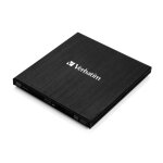 Verbatim external slimline, noir, fente, pc de bureau / pc portable, blu - ray rw, usb 3. 2 gen 1 (3. ...