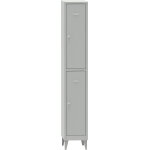 Vestiaire budget monobloc 2 casiers - 1 colonne - gris