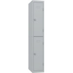 Vestiaire mtal budget 2 casiers - lment dpart l. 30 cm - corps gris - portes gris