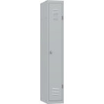 Vestiaire mtal budget industrie propre - lment dpart l. 30 cm - corps gris - porte gris