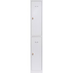 Vestiaire mtal budget monobloc 1 colonne l. 30 cm - 2 casiers - gris