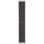Vestiaire mtal team color 2 casiers - 1 colonne l. 30 cm - corps gris - portes anthracite