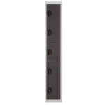 Vestiaire mtal team color 5 casiers - 1 colonne l. 30 cm - corps gris - portes anthracite
