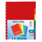 Viquel intercalaires gode 6 divisions a4 maxi en polypro - coloris assortis