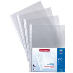 Viquel pochettes g�ode a4 polypropyl�ne lisse 5 / 10 - lot de 10 - incolore