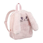Viquel sac  dos cuddle lapin, 1 cmpt fermeture zippe. matire peluche. 22x29x10cm. 1 visuel lapin rose ...