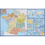 Viquel sous - main france / dom tom 59, 8 x 36, 5 cm. pvc Viquel sous - main france / dom tom 59, 8 x 36, 5 cm. pvc
