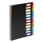 Viquel trieur à élastiques rainbow class 12 compartiments a4 en polypropylène - noir / multicolore Viquel trieur à élastiques rainbow class 12 compartiments a4 en polypropylène - noir / multicolore