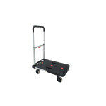 Viso chariot pliant pour support de charges jusqu'à 130 kg, plateau en polypropylène - noir Viso chariot pliant pour support de charges jusqu'à 130 kg, plateau en polypropylène - noir