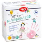 Peinture au doigt 'viva kids', set de 4 paillet�