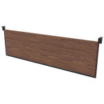 Voile de fond pour bureau arold l. 180 cm - noyer support gris Voile de fond pour bureau arold l. 180 cm - noyer support gris