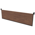 Voile de fond pour bureau arold l. 200 cm - noyer support gris Voile de fond pour bureau arold l. 200 cm - noyer support gris