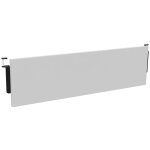Voile de fond burocolor blanc pour bureau l. 120 cm pieds noir