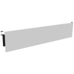 Voile de fond burocolor blanc pour bureau l. 160 cm pieds noir