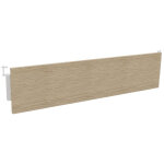 Voile de fond burocolor chne pour bureau l. 140 cm pieds blanc