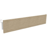 Voile de fond burocolor chne pour bureau l. 160 cm pieds blanc