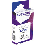 Wecare ruban compatible brother tze - 231 - 12 mm x 8 m - k80008w4 - noir sur blanc