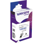 Wecare ruban compatible brother tze - 251 - 24 mm x 8 m - noir sur blanc