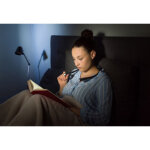 Wedo lampe de lecture led looplight, rechargeable, noir / gris