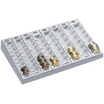Monnayeur monobloc avec 8 rang�es amovibles, gris